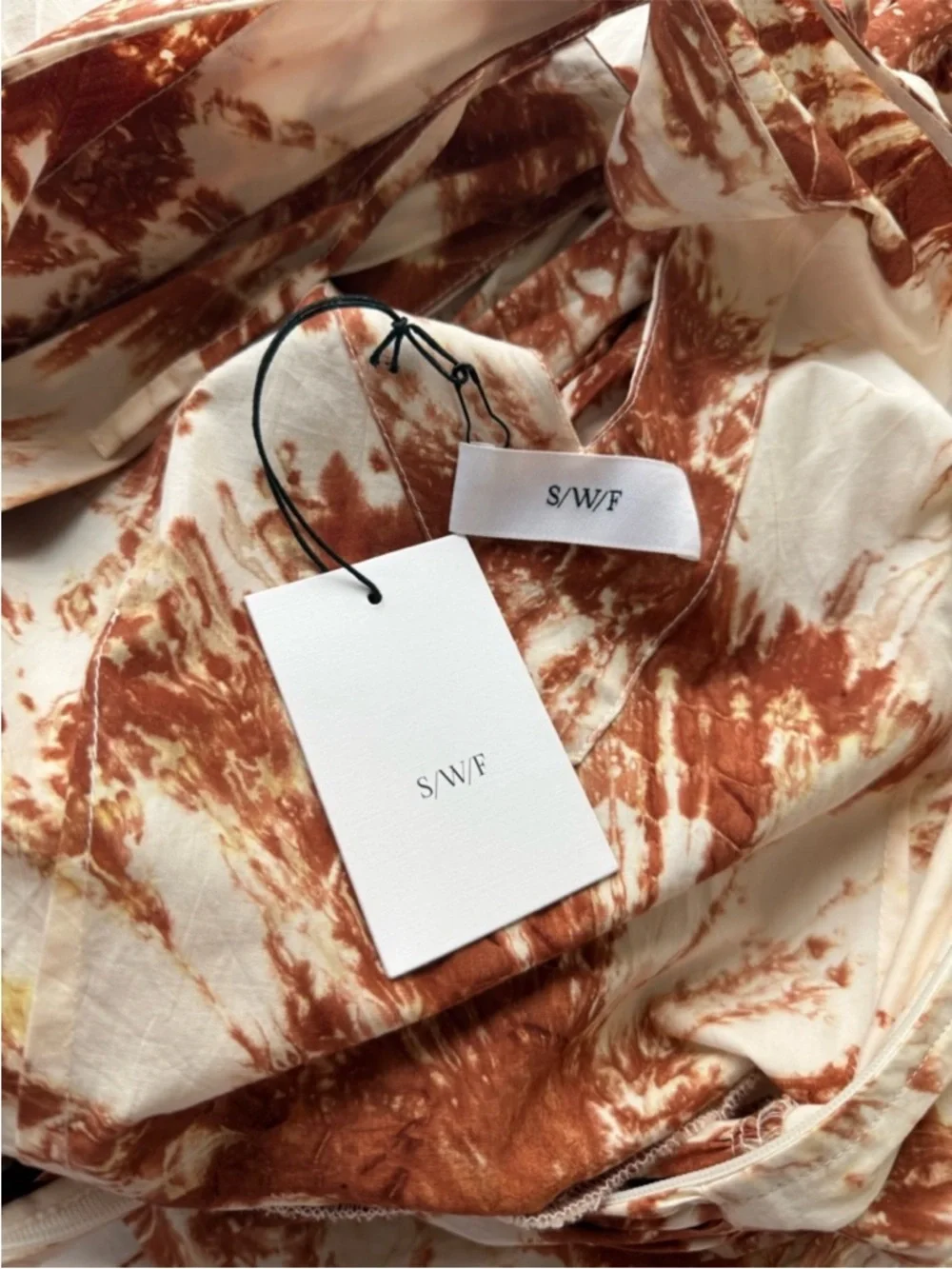 NWT Anthropologie S/W/F V-neck Maxi Shibori Tie Dye Resort Cutout Dress S $409 - Picture 7 of 8